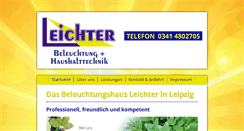 Desktop Screenshot of beleuchtungshaus-leichter.de